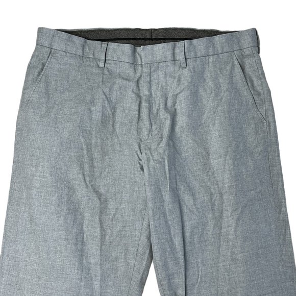 J. Crew Bowery Pants Gray Slim Straight 100% Cotton Mens Size 35x32 Style 90312 - Picture 2 of 7